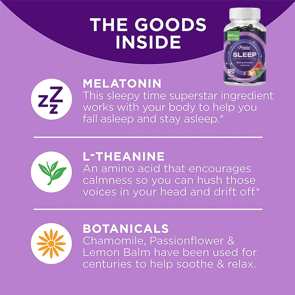 Sleep Aid Capsules – 120ct | Natural Sleep Support, Stress Relief, and Deep Recovery