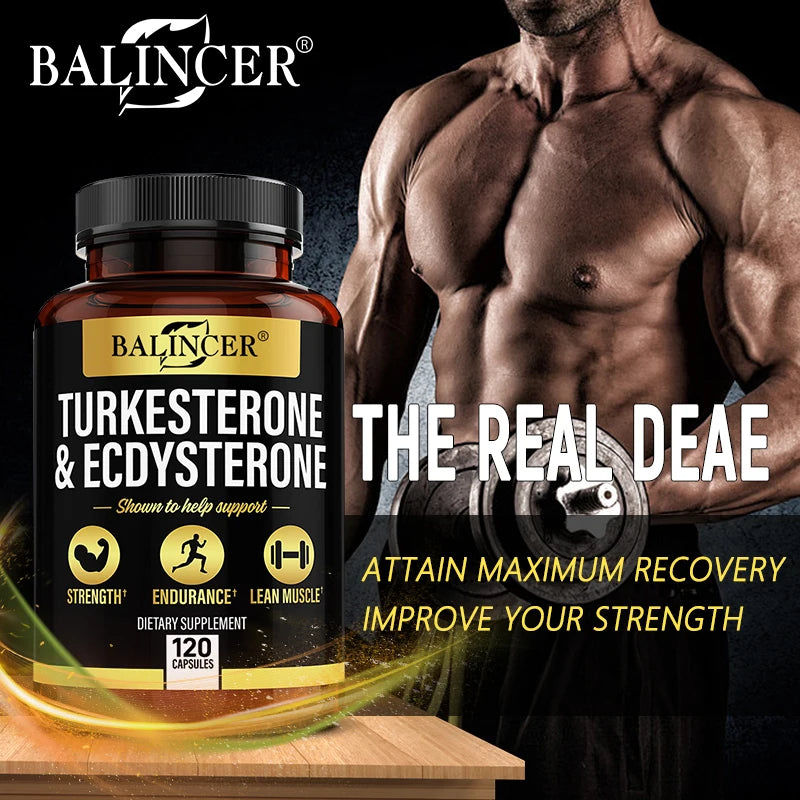 Turkish Licorice Extract with Turkesterone & Ecdysterone – 120 Capsules Energy + Muscle Growth + Performance + Endurance Support
