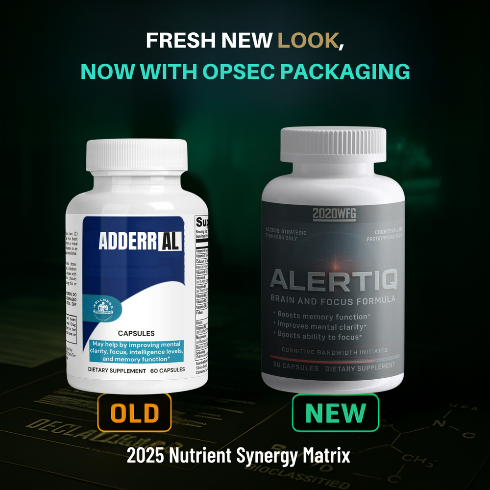 ALERTIQ: Cognitive Support | 60 Capsules – Focus Complex with L-Theanine, Bacopa & Natural Energy