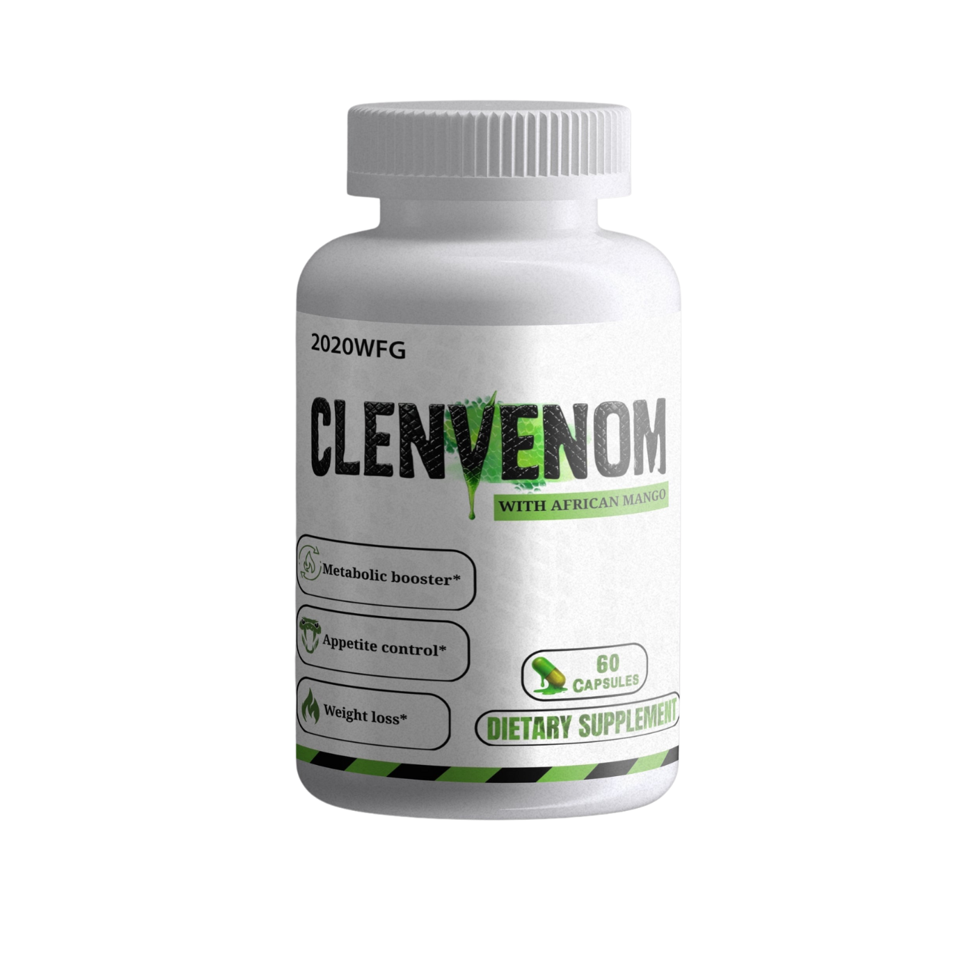 CLENVENOM: Thermogenic Complex | 60 Capsules - Green Tea Extract, Raspberry Ketones & Natural Energy Support