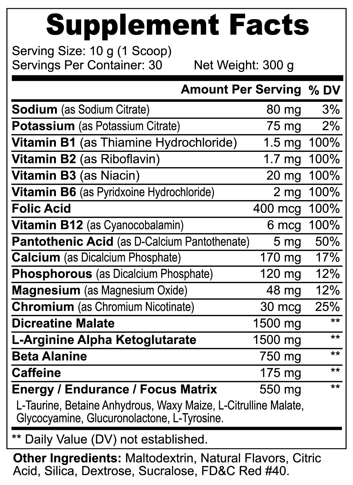 Pre-Workout Powder (Fruit Punch) - 2020WFG