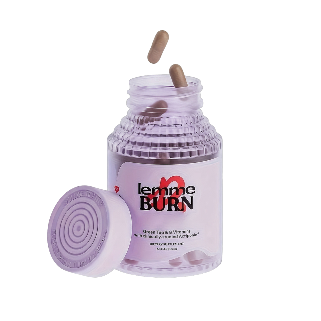 Lemme Burn - Metabolism Activator Capsules – AMPK Booster for Fat Burning & Weight Management | Green Tea + B Vitamins + Clinically-Studied Actiponin® | Supports Glucose Metabolism & Abdominal Fat Loss | 60 Capsules