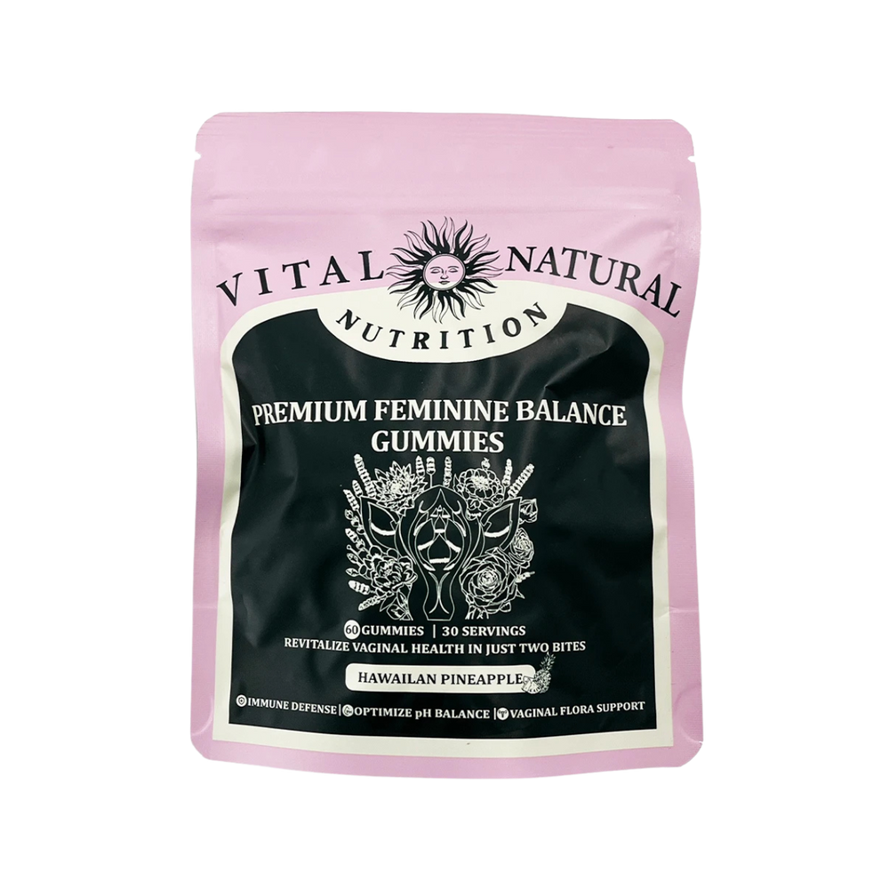 Feminine Balance Gummies – Women’s Health Support with Pineapple & Probiotics | pH Balance, Immune Defense & Vaginal Flora | Vegan, Gluten-Free | 60 Gummies (30 Servings)