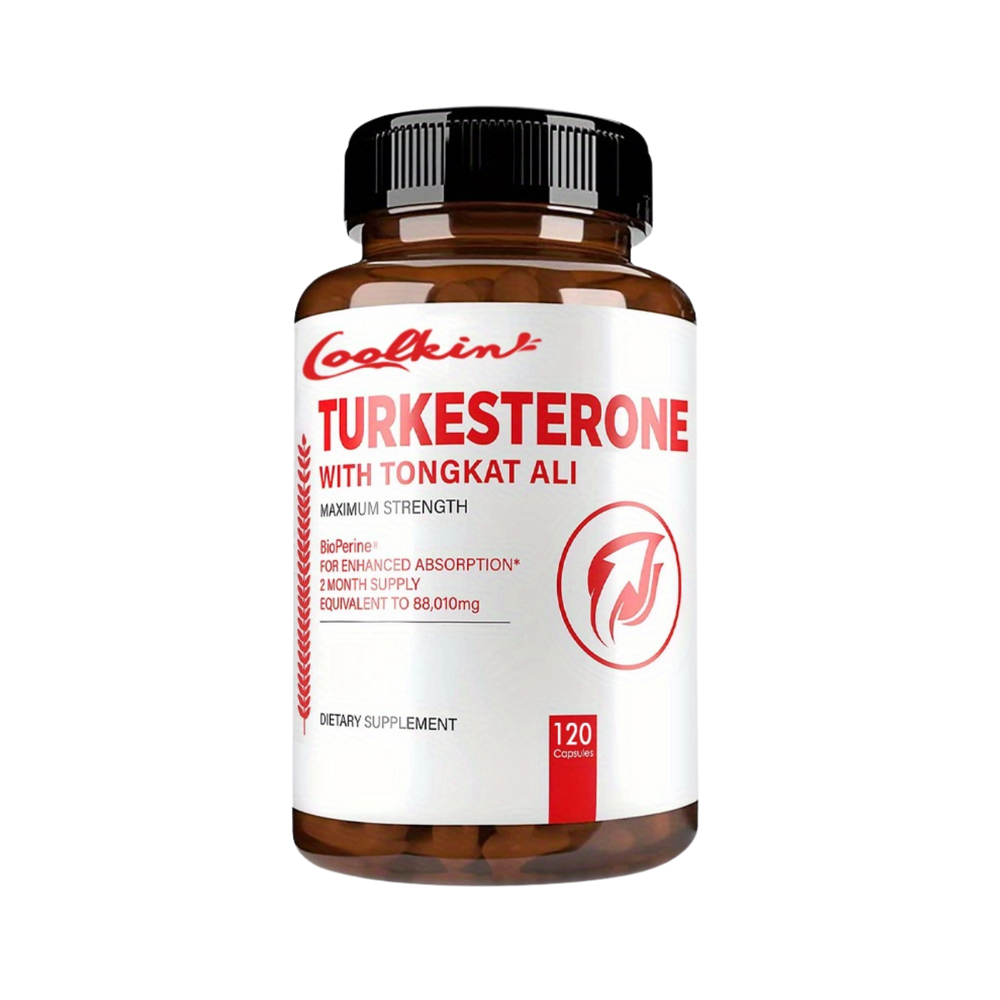 Turkesterone Muscle Support Supplement | Tongkat Ali & Black Pepper Formula – 120 Capsules