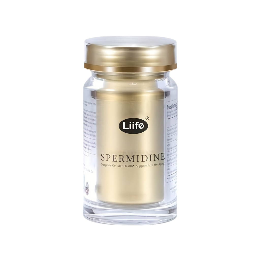 Spermidine + NAD Supplement – Cellular Youth & Energy Support with Resveratrol, Wheat Germ & Curcumin – 60 Capsules