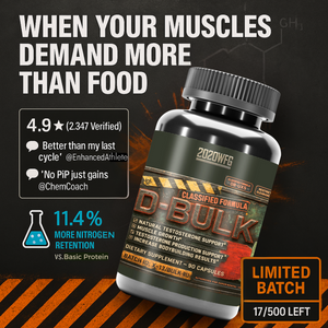 D-BULK: Anabolic Nutrient Partitioning Complex | 60 Servings – Magnesium, Horny Goat Weed & Natural Actives for Muscle Performance