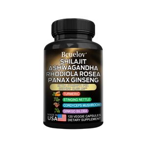 Shilajit Resin Himalaya Capsules – 15250mg (120 Capsules | With Ashwagandha, Ginseng, Cordyceps, Ginkgo & Turmeric)