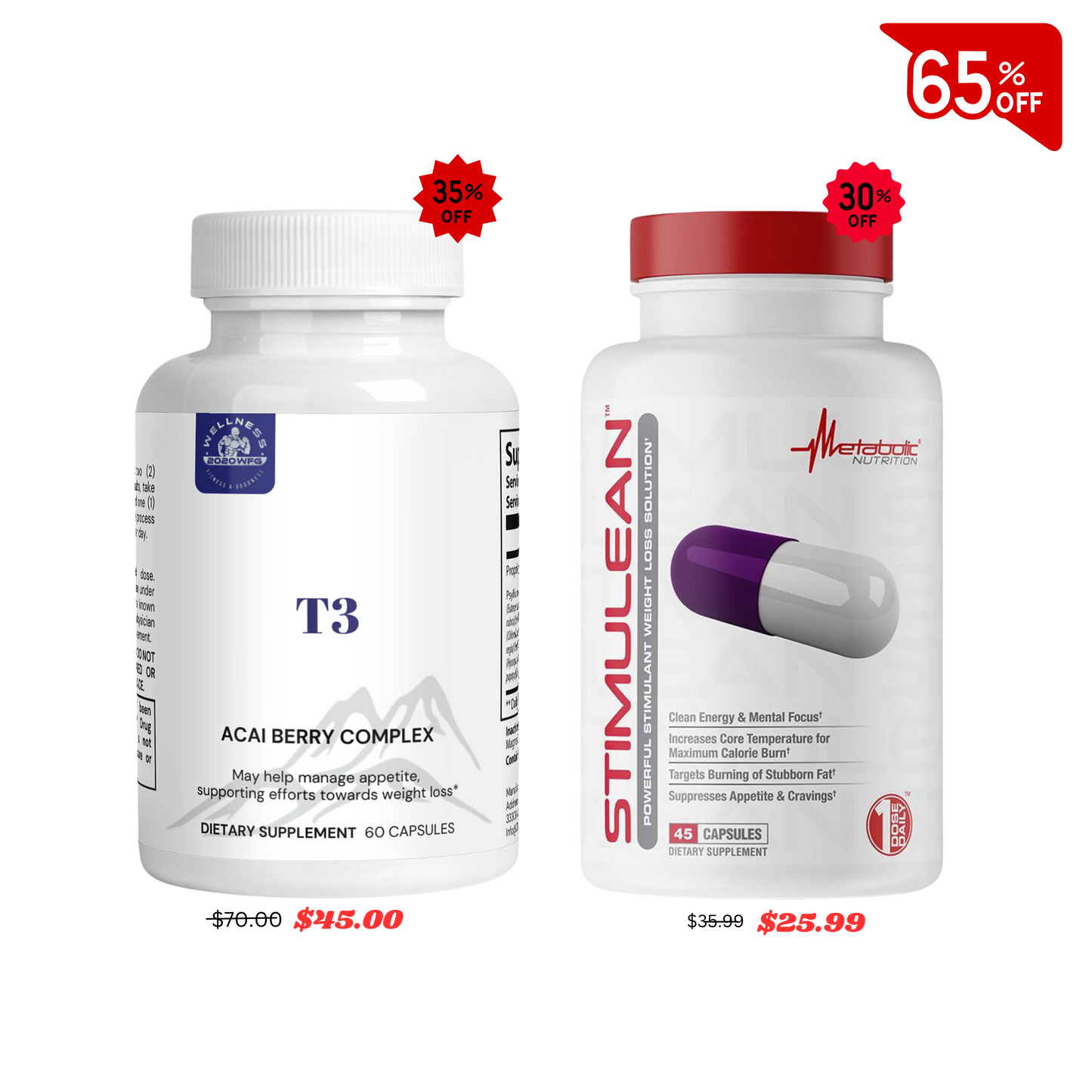 T3 + STIMULEAN Fat Loss Stack by Metabolic Nutrition