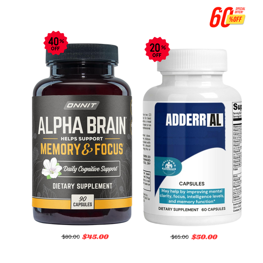 ADDERRAL + ALPHA BRAIN Focus Stack by ONNIT - 2020WFG