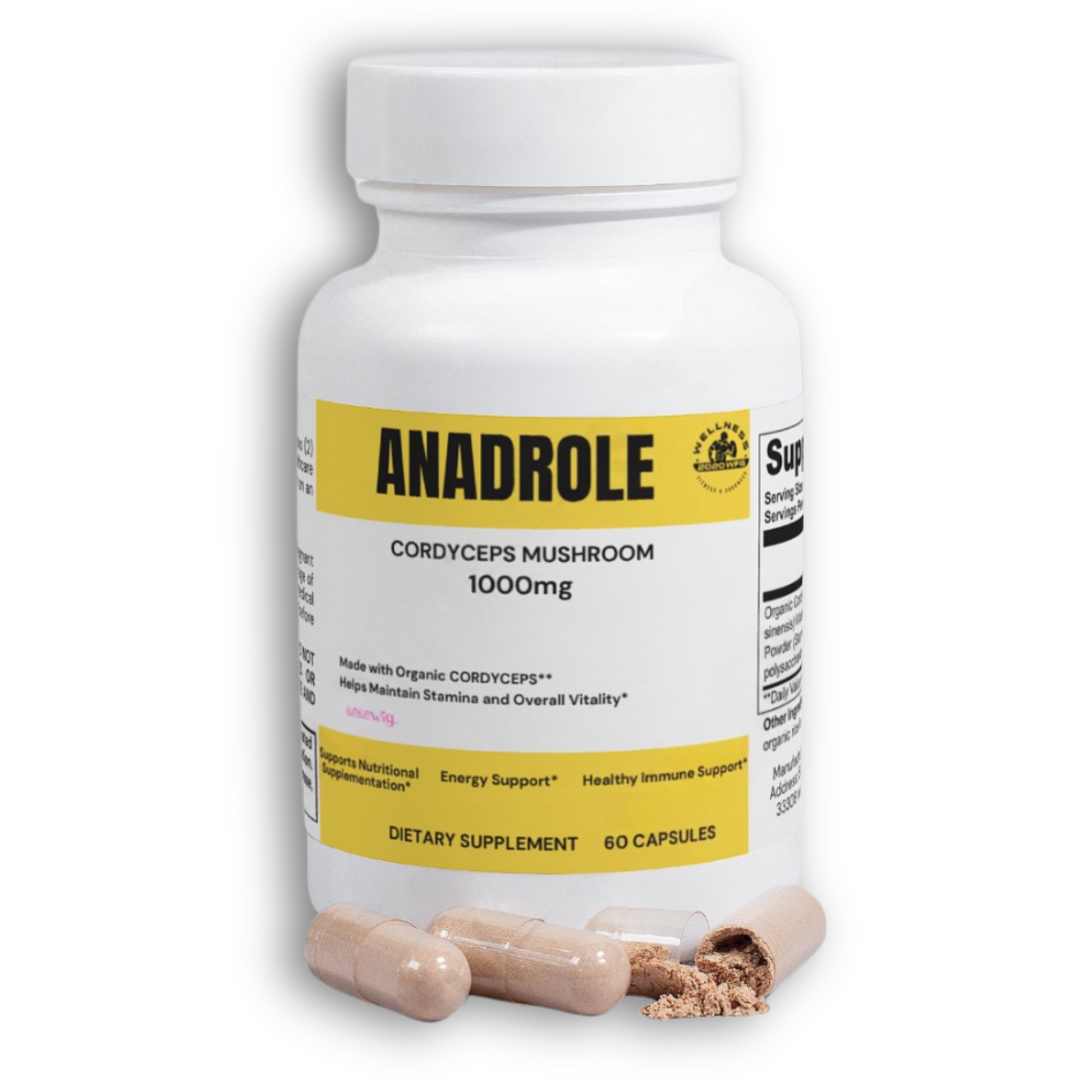 ANADROLE Natural Cordyceps Extract Supplement