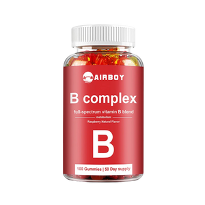 Vitamin B Complex Gummies | Biotin, B12, Folate & Niacin | Energy, Digestion, Stress & Mood Support – 100 Gummies | Vegan, USA-Made