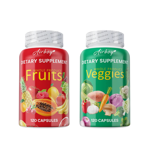 Fruits & Veggies Capsules | Whole-Food Formula for Energy, Gut & Immune Health – 240 Capsules (2 Bottles)