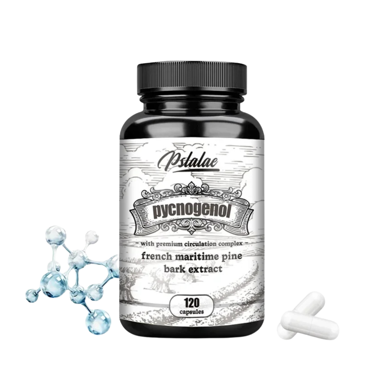 French Maritime Pine Bark Extract – Blood Circulation, Nitric Oxide & Antioxidant Support –  Capsules | Non-GMO + Vegetarian