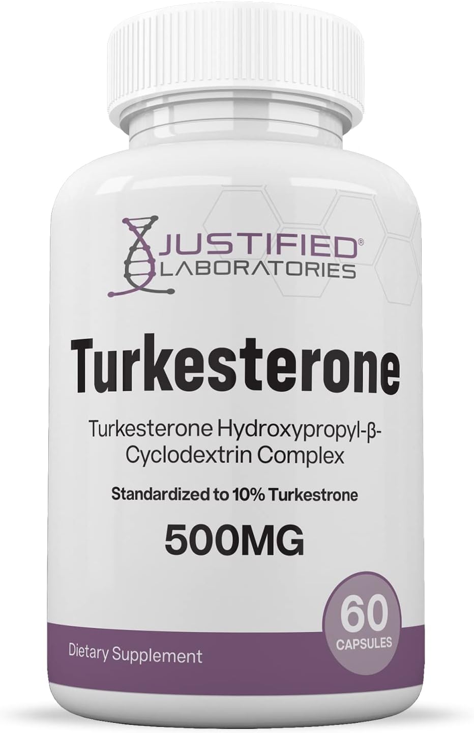 Justified Laboratories Turkesterone 500mg 10% Standardized Naturally Increase Stamina Endurance Strength 60 Capsules