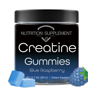 Creatine Monohydrate Gummies – 5000mg Vegan Formula | Sugar-Free Blue Raspberry Flavor