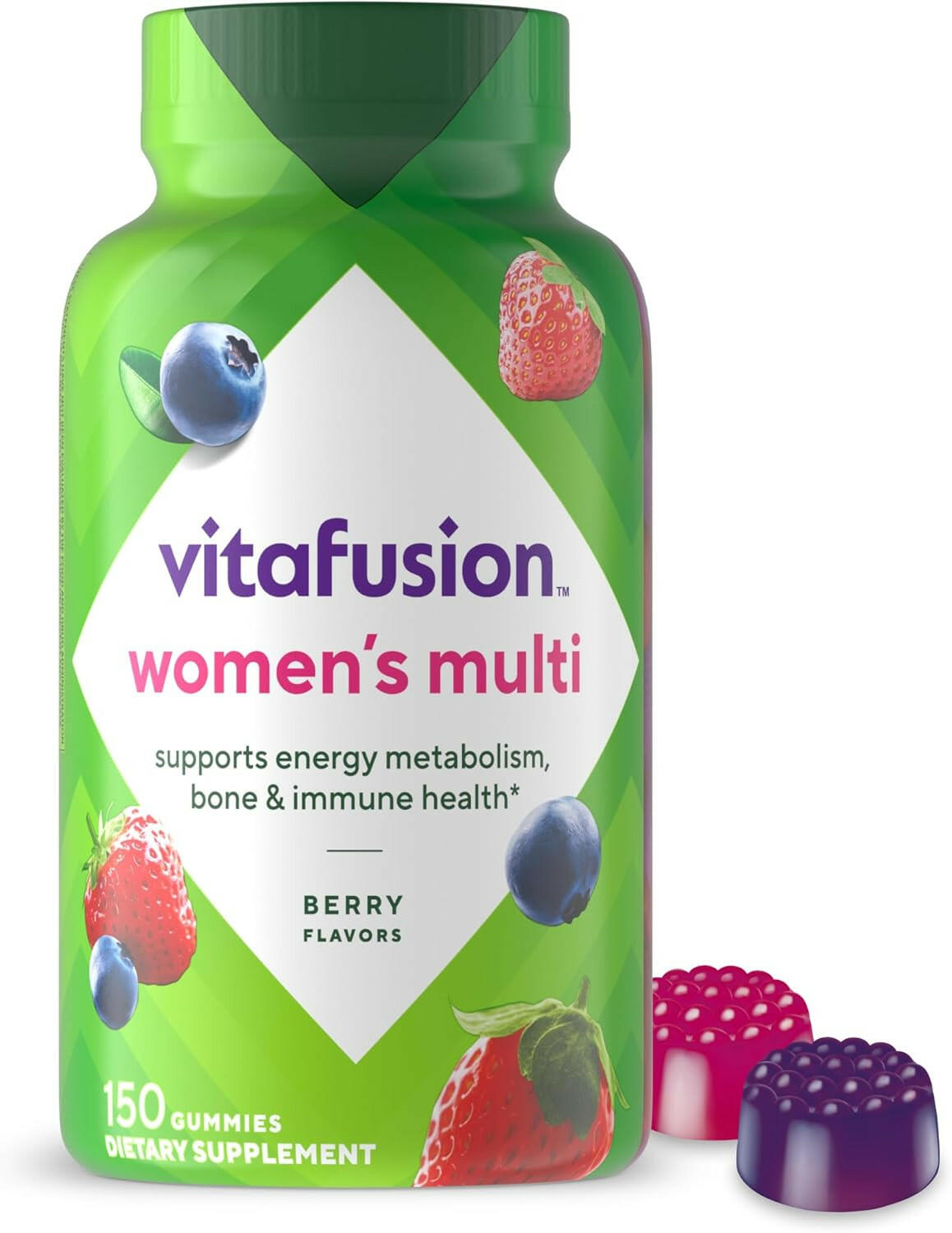 Free Vitafusion Womens Multivitamin Gummies, Berry Flavored Daily Vitamins for Women With Vitamins A, C, D, E, B-6 and B-12, America’s Number 1 Gummy Vitamin Brand, 75 Days Supply, 150 Count - 2020WFG