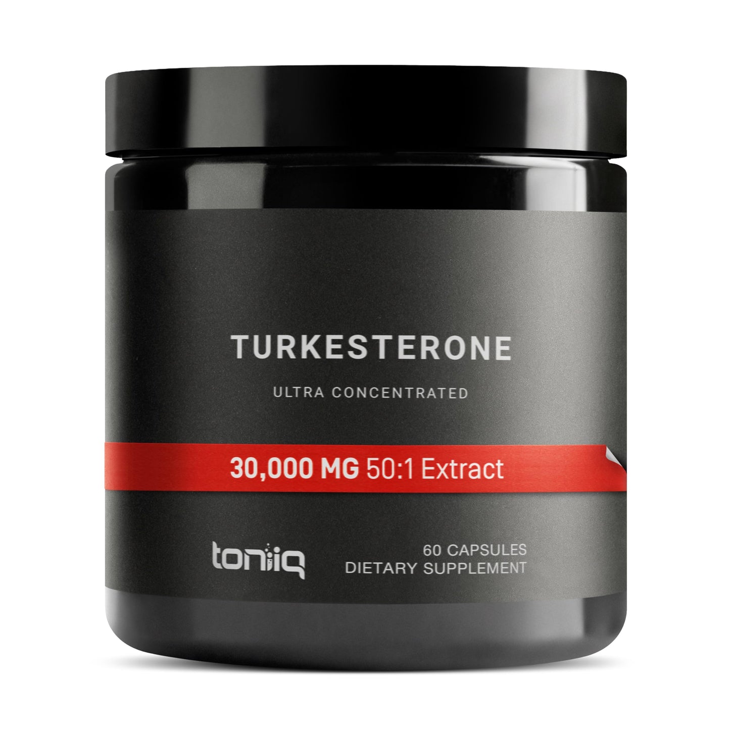 Ultra Strength Turkesterone Supplement for Men - 30,000mg, 50x Concentrated - 20% Turkesterone - 60 Vegetarian Capsules 600mg Serving - 3rd Party Tested - 1-Month Supply - Ecdysterone Companion Toniiq