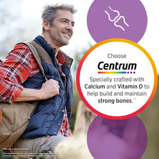 Free Centrum Silver Men's 50+ Multivitamin with Vitamin D3, B-Vitamins, Zinc for Memory and Cognition - 200 Tablets - 2020WFG