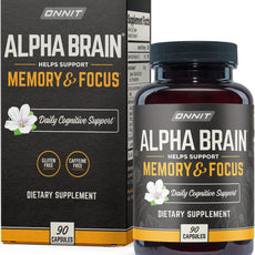ONNIT Alpha Brain Nootropic Brain Supplement for Men & Women | Memory, Mental Clarity & Cognitive Improvement | Focus Capsules with L-Theanine, Vitamin B6 & Phosphatidylserine (90 Count) - 2020WFG