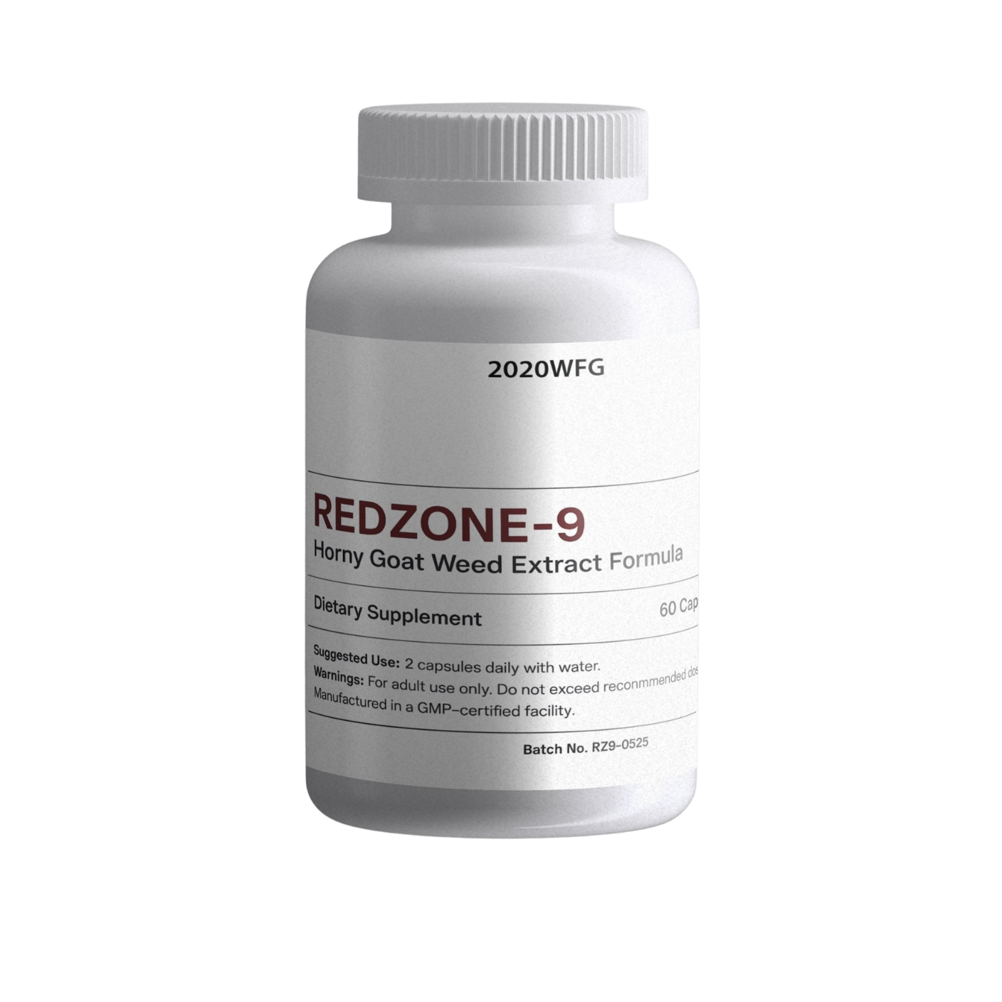 REDZONE-9: Circulation & Vitality Complex 160 Capsules - Horny Goat Weed, Maca Root & Nitric Oxide Support for Male Wellness