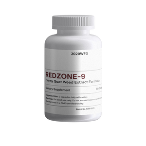 REDZONE-9: Circulation & Vitality Complex 160 Capsules - Horny Goat Weed, Maca Root & Nitric Oxide Support for Male Wellness