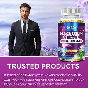 Magnesium Citrate 1000mg | Maximum Absorption for Muscles, Nerves, Heart & Digestion – 120 Capsules