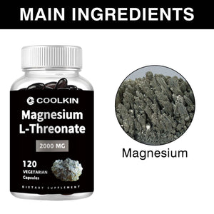 Magnesium L-Threonate | Brain-Boosting Cognitive Supplement | Memory, Focus & Deep Sleep Support – 120 Capsules