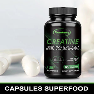 Creatine Monohydrate Capsules – Strength, Power, & Muscle Volume | 120ct