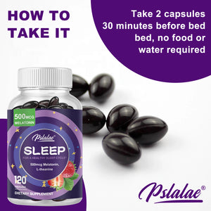 Sleep Aid Capsules – 120ct | Natural Sleep Support, Stress Relief, and Deep Recovery