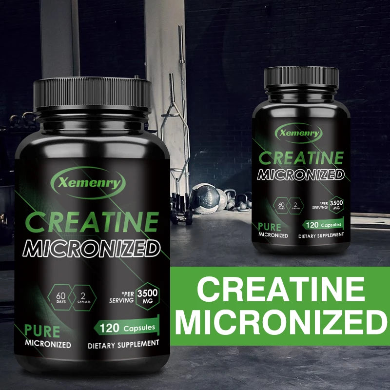 Creatine Monohydrate Capsules – Strength, Power, & Muscle Volume | 120ct