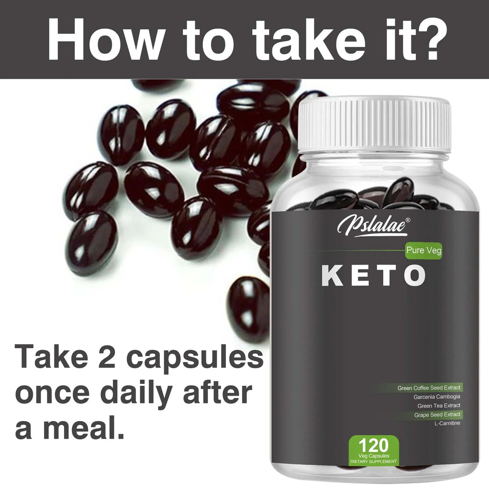 Keto Weight Loss Capsules – Thermogenic Fat Burner, Appetite Suppressant & Metabolism Booster – 120 Capsules | Garcinia + Green Tea Extract