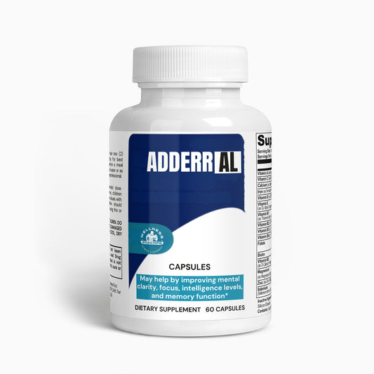 ADDERRAL - Premium Focus and Energy Boosting Supplement by 2020WFG. Enhance concentration, mental clarity, and stamina with our carefully formulated blend of natural ingredients. Ideal for athletes, professionals, and students seeking a performance edge.