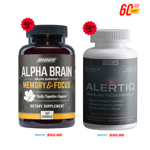 ALERTIQ + ALPHA BRAIN Focus Stack by ONNIT