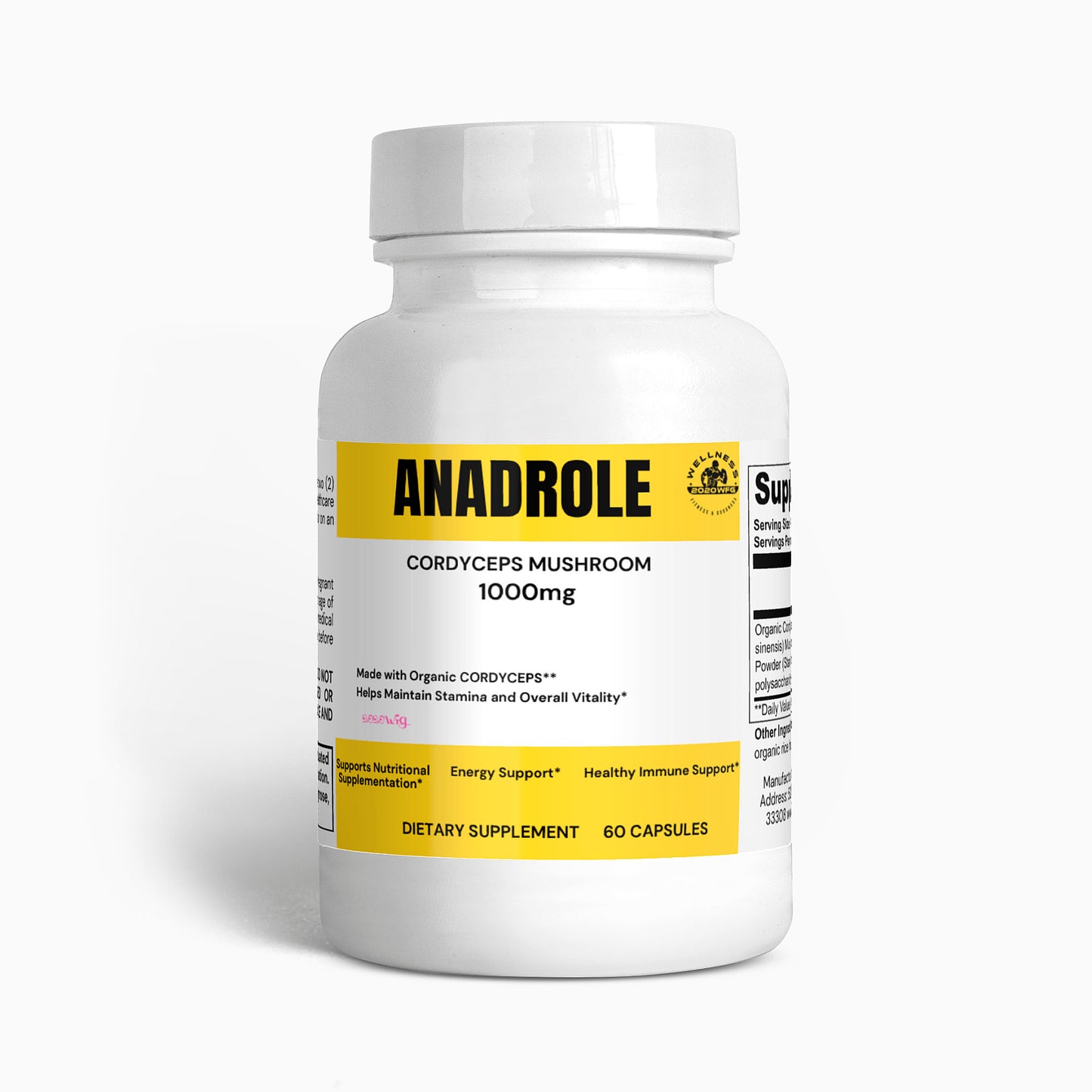 ANADROLE by 2020WFG - Cordyceps Mushroom supplement that mimics the effects of Anadrol Oxymetholone, boosting endurance, strength