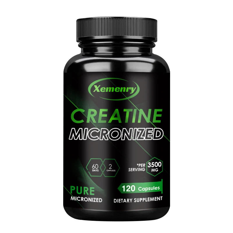Creatine Monohydrate Capsules – Strength, Power, & Muscle Volume | 120ct