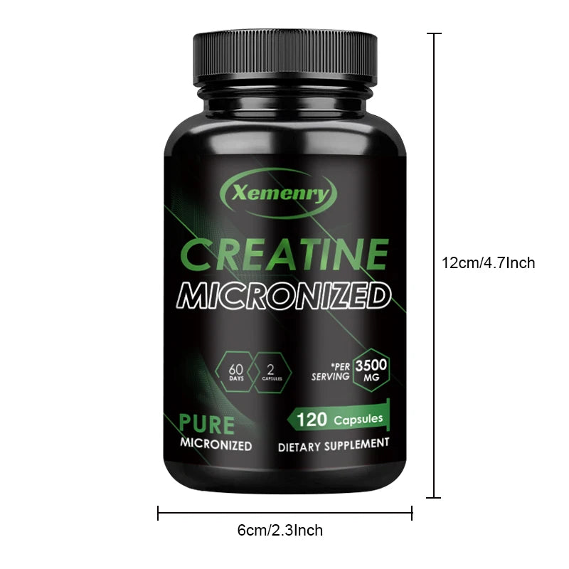 Creatine Monohydrate Capsules – Strength, Power, & Muscle Volume | 120ct