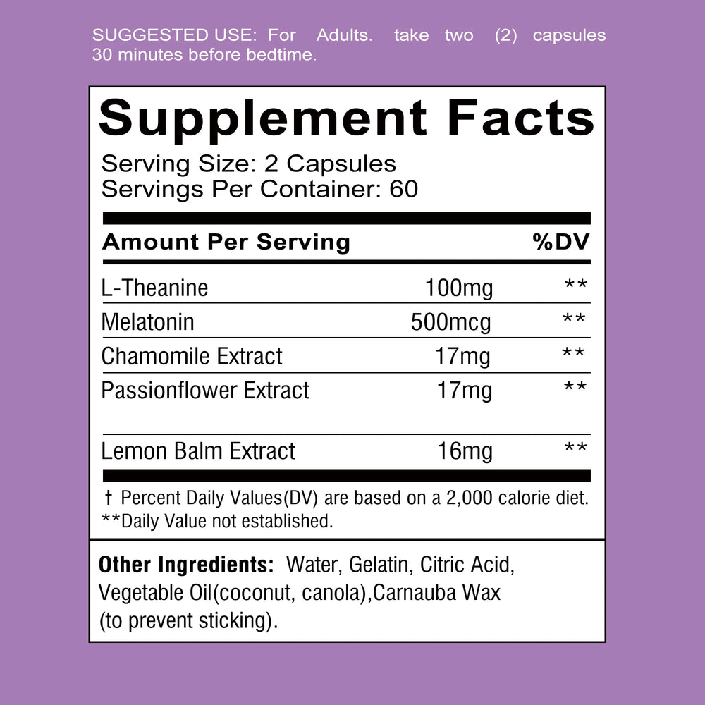 Sleep Aid Capsules – 120ct | Natural Sleep Support, Stress Relief, and Deep Recovery