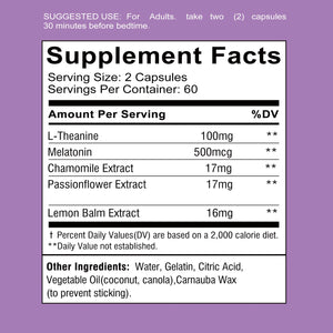 Sleep Aid Capsules – 120ct | Natural Sleep Support, Stress Relief, and Deep Recovery