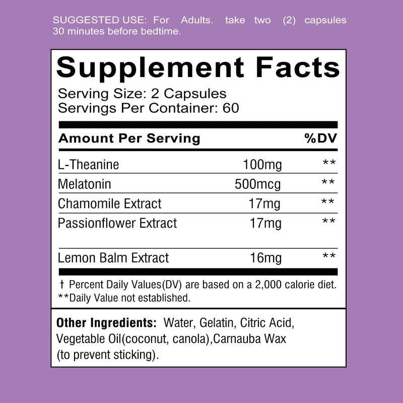 Sleep Aid Capsules – 120ct | Natural Sleep Support, Stress Relief, and Deep Recovery