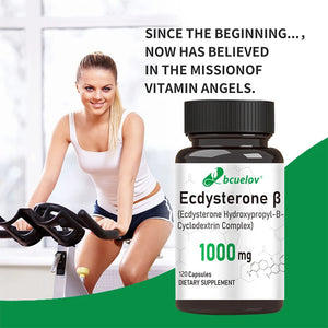 Ecdysterone Supplement – Daily Strength Enhancer, Muscle Mass Builder & Fat Metabolizer – 120 Capsules