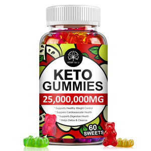 Keto ACV Gummies for Weight Loss | Apple Cider Vinegar + Beet + Pomegranate | Burn Fat, Detox & De-Stress – 60 Gummies | Vegan + USA-Made