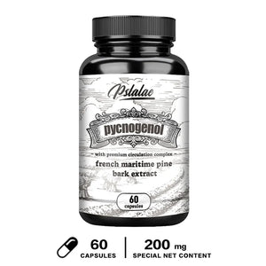 French Maritime Pine Bark Extract – Blood Circulation, Nitric Oxide & Antioxidant Support –  Capsules | Non-GMO + Vegetarian