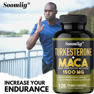 Turkesterone + Maca Endurance Supplement for Men - Supports Athletic Performance