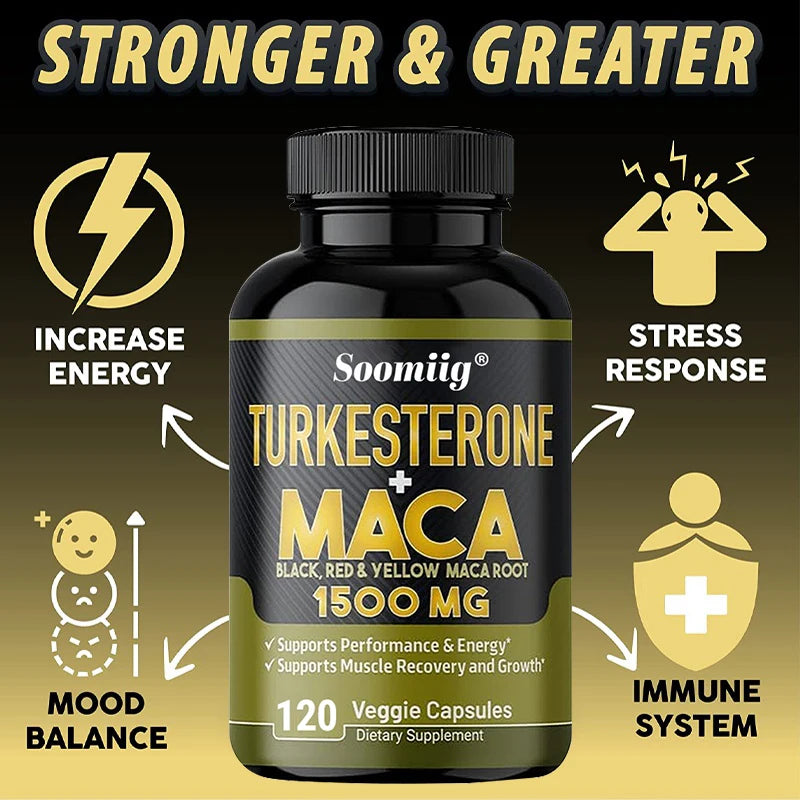 Turkesterone + Maca Endurance Supplement for Men - Supports Athletic Performance