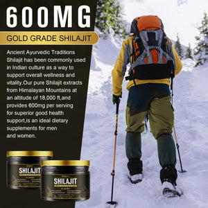 Gold Grade Himalayan Shilajit Resin | 85+ Trace Minerals + Fulvic Acid | Pure Strength & Energy Booster – 60g