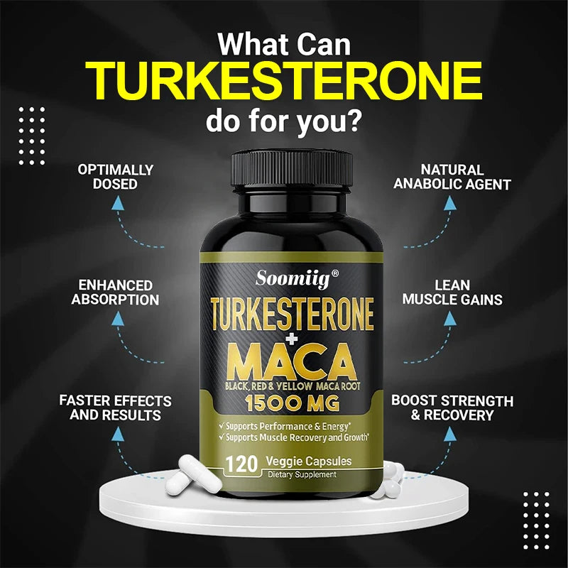 Turkesterone + Maca Endurance Supplement for Men - Supports Athletic Performance