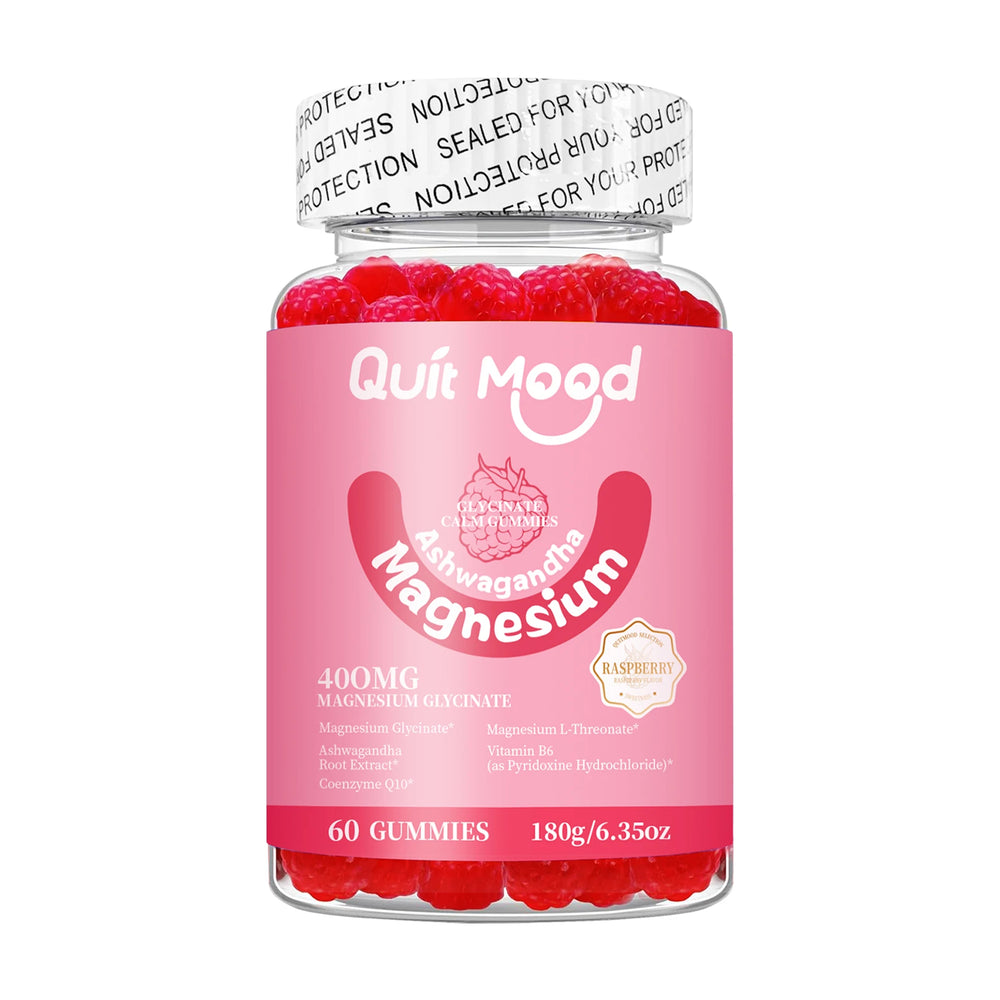Magnesium Glycinate Gummies | 600mg with Ashwagandha, B6 & Calcium | Calm, Sleep & Bone Support – 60 Gummies | Vegan, USA-Made