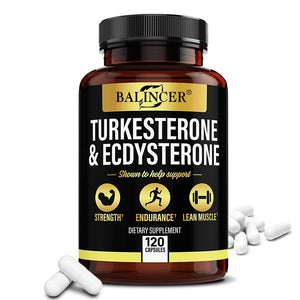 Turkish Licorice Extract with Turkesterone & Ecdysterone – 120 Capsules Energy + Muscle Growth + Performance + Endurance Support