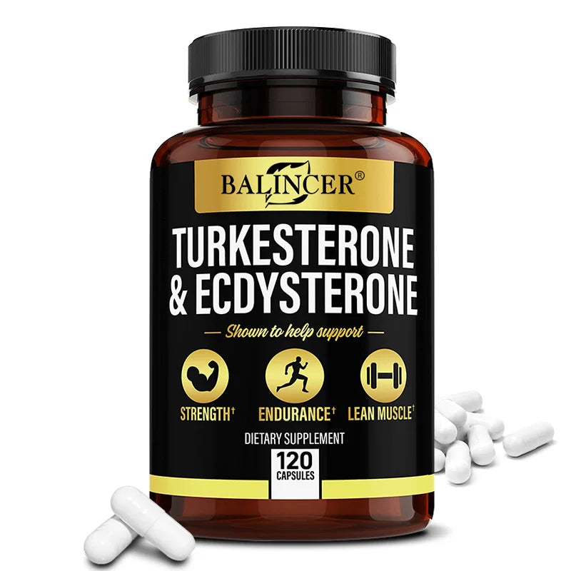 Turkish Licorice Extract with Turkesterone & Ecdysterone – 120 Capsules Energy + Muscle Growth + Performance + Endurance Support