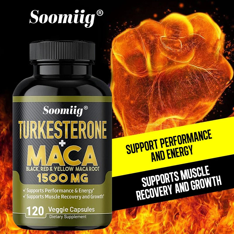 Turkesterone + Maca Endurance Supplement for Men - Supports Athletic Performance